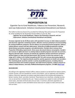 proposition 56 - The California State PTA
