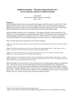 Table 5 BASIS Scottsdale enrollment 2010-2015