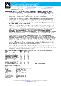 tournament preview - Argentina Open ATP