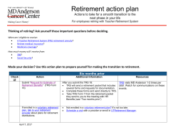 Retirement action plan