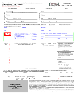 Shipper - Central Freight Lines, Inc.