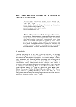 INTELLIGENT BEHAVIOR CONTROL OF 3D OBJECTS