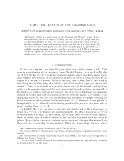 POLISH&mdash;OR&mdash;LET`S PLAY THE CLEANING GAME 1. Introduction