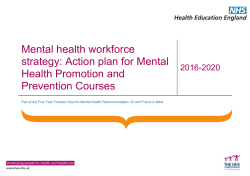 Mental health workforce strategy: Action plan for Mental Health