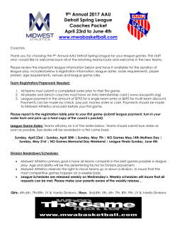9th Annual 2017 AAU Detroit Spring League