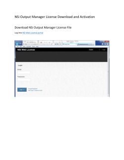 NSi Output Manager License and Activation