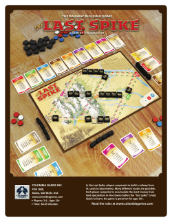 THE RAILWAY BUILDING GAME Read the rules