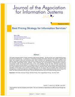 Best Pricing Strategy for Information Services