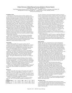 Clinical Outcome of Tibial Plateau Fractures Related to Meniscal
