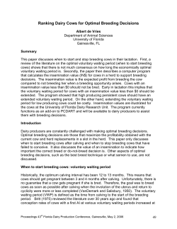 Ranking Dairy Cows for Optimal Breeding Decisions