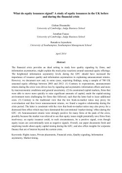 What do equity issuances signal? A study of