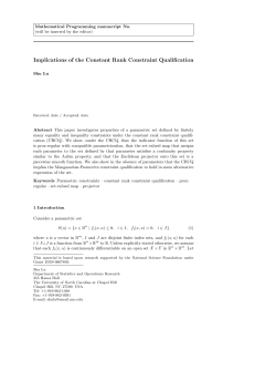 Implications of the Constant Rank Constraint Qualification