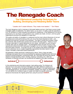 COACH One Sheet - Renegade Hospitality Group
