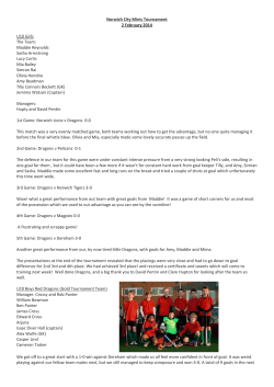 Tournament-report - Norwich Dragons Hockey Club