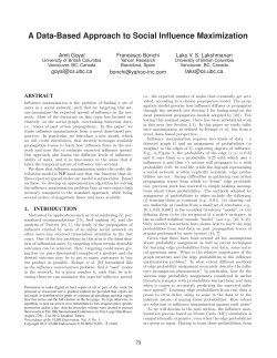 A Data-based approach to Social Influence Maximization
