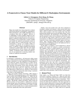 A Framework to Choose Trust Models for Different E