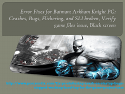 Error Fixes for Batman: Arkham Knight PC: Crashes