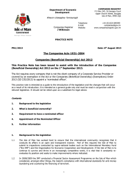 DRAFT PRACTICE NOTE - Isle of Man Government