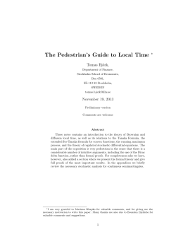 The Pedestrian`s Guide to Local Time