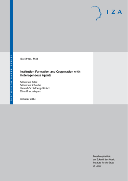 Institution Formation and Cooperation with Heterogeneous Agents