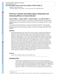 Parkinson`s Disease and Healthy Aging