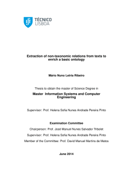 Extraction of non-taxonomic relations from texts to