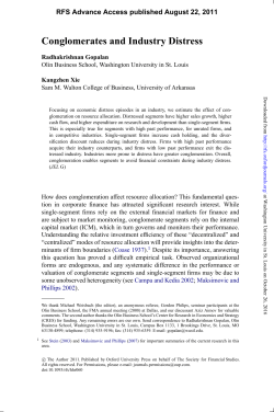 Conglomerates and Industry Distress