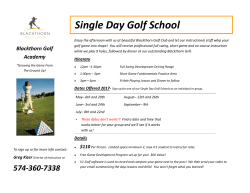Single Day Golf School