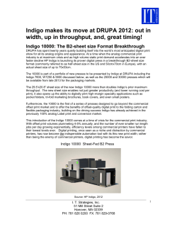 Indigo makes its move at DRUPA 2012: out in width, up in