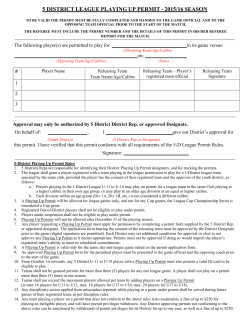 5-District Playing Up Permit