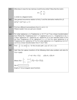 A01 What does it mean for two matrices A and B to be similar? Show