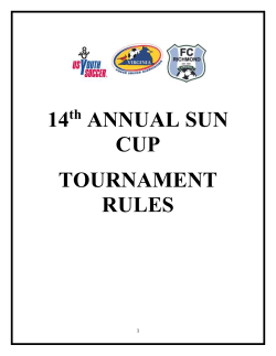 14th Annual Sun Cup Rules