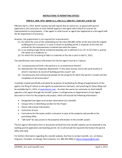 Lien Agent Instructions to Permit offices