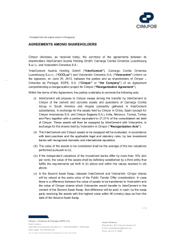 Agreements among Shareholders