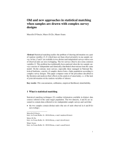 Old and new approaches in statistical matching when samples