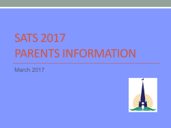 Arrangements for SATs week How to Help Your Child