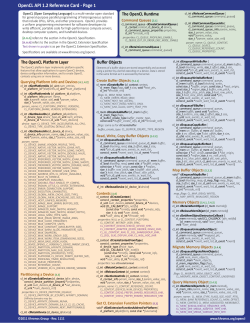 OpenCL API 1.2 Reference Card - Page 1