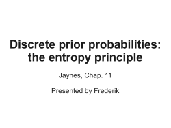 Discrete prior probabilities: the entropy principle
