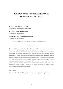 productivity in professional spanish basketball