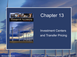 Hilton 5th Edition Chapter Thirteen