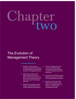 The Evolution of Management Theory