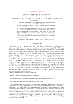 Returns to Tenure or Seniority?