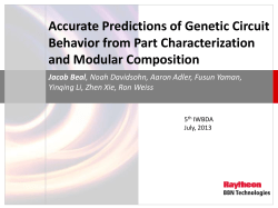 Accurate Predictions of Genetic Circuit Behavior from Part