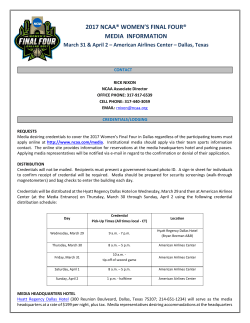 2017 ncaa® women`s final four® media information