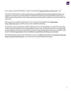 Basic Concepts of Probability - 2012 Book Archive