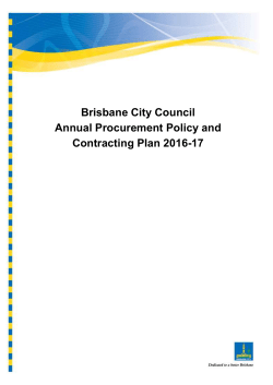 Annual Procurement Policy and