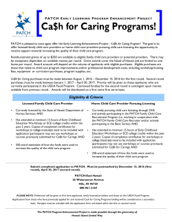 Cash For Caring funded by Hawaii Island United