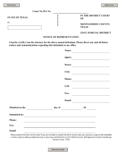 Notice of Representation