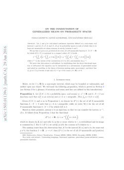 On the commutation of generalized means on probability spaces