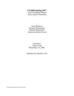 SocialCommunitiesReport. - VTechWorks